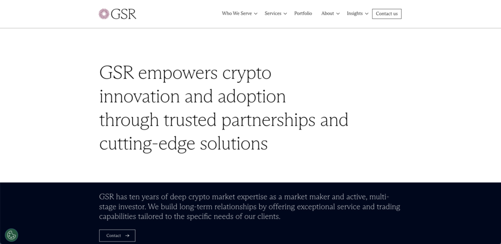 GSR platform crypto