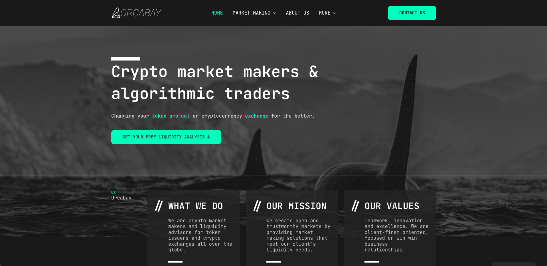 orcabay crypto market maker