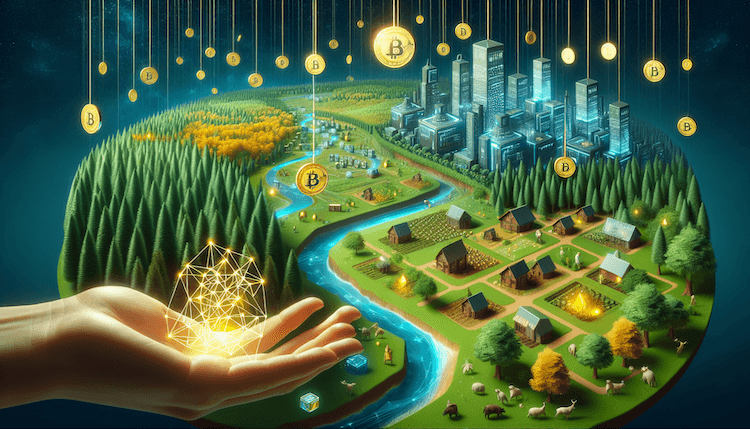 Virtual land in a blockchain-based game