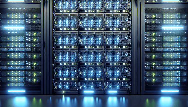 Photo of hardware infrastructure for blockchain network